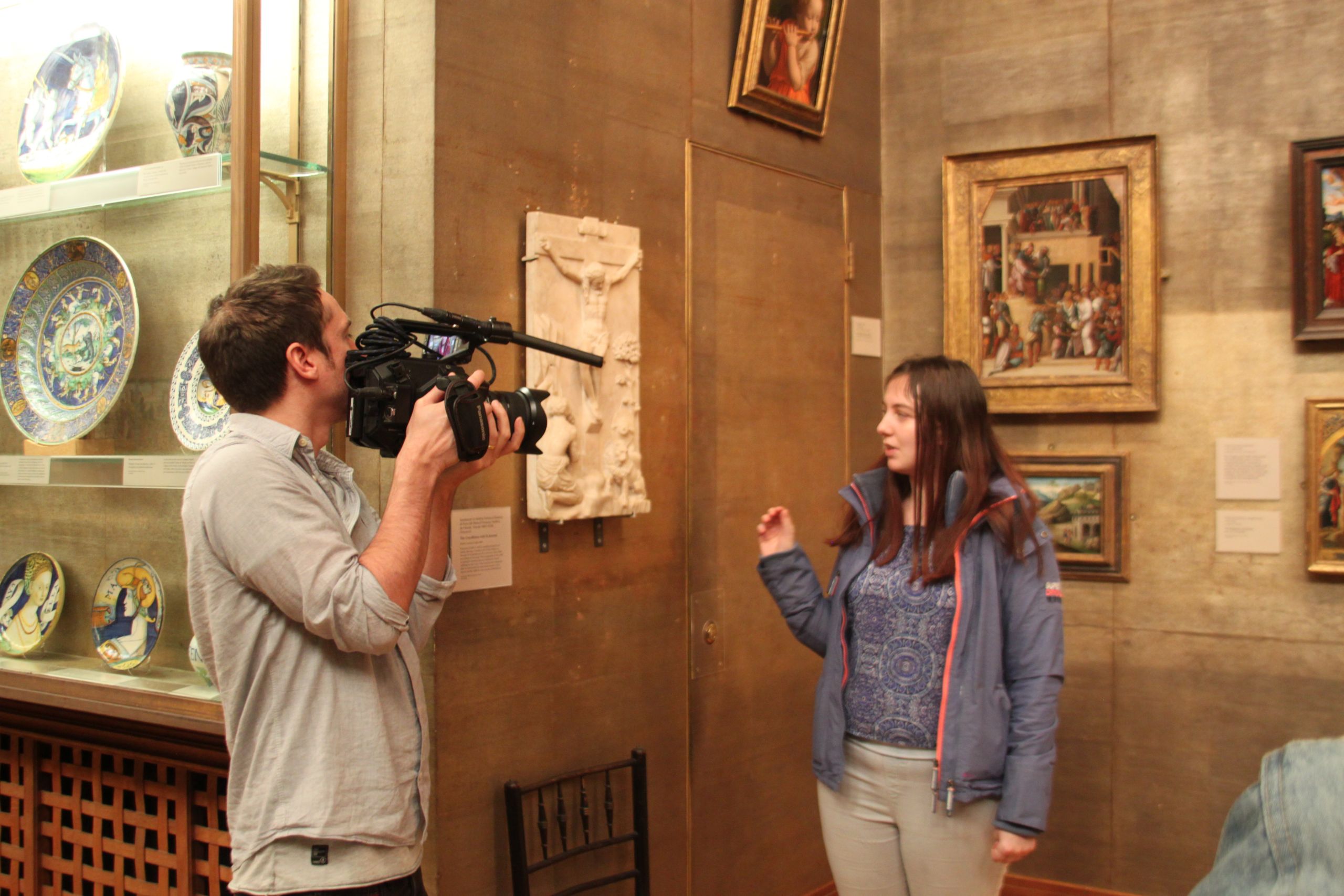 Recording footage for the Art of Motherhood film