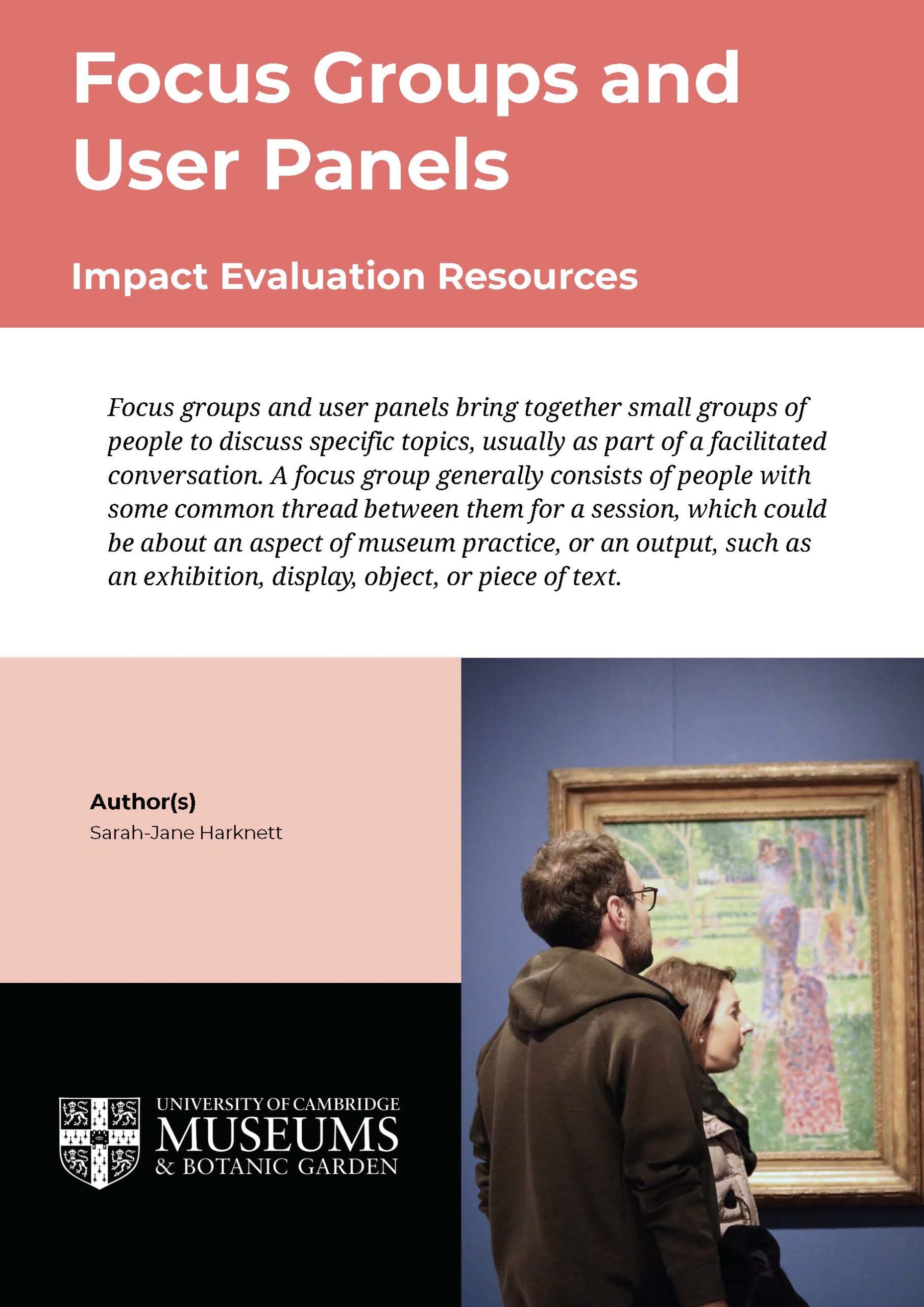 How To: Focus Groups and User Panels - Cambridge University Museums