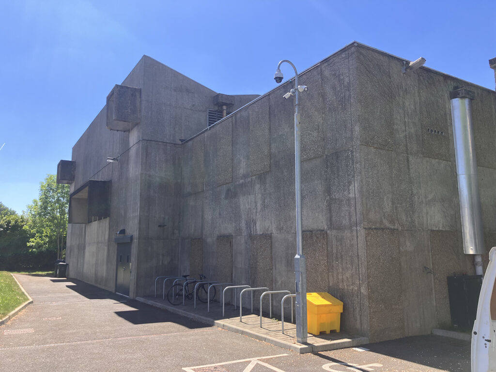 The Centre for Material Culture building on a blue skied day.