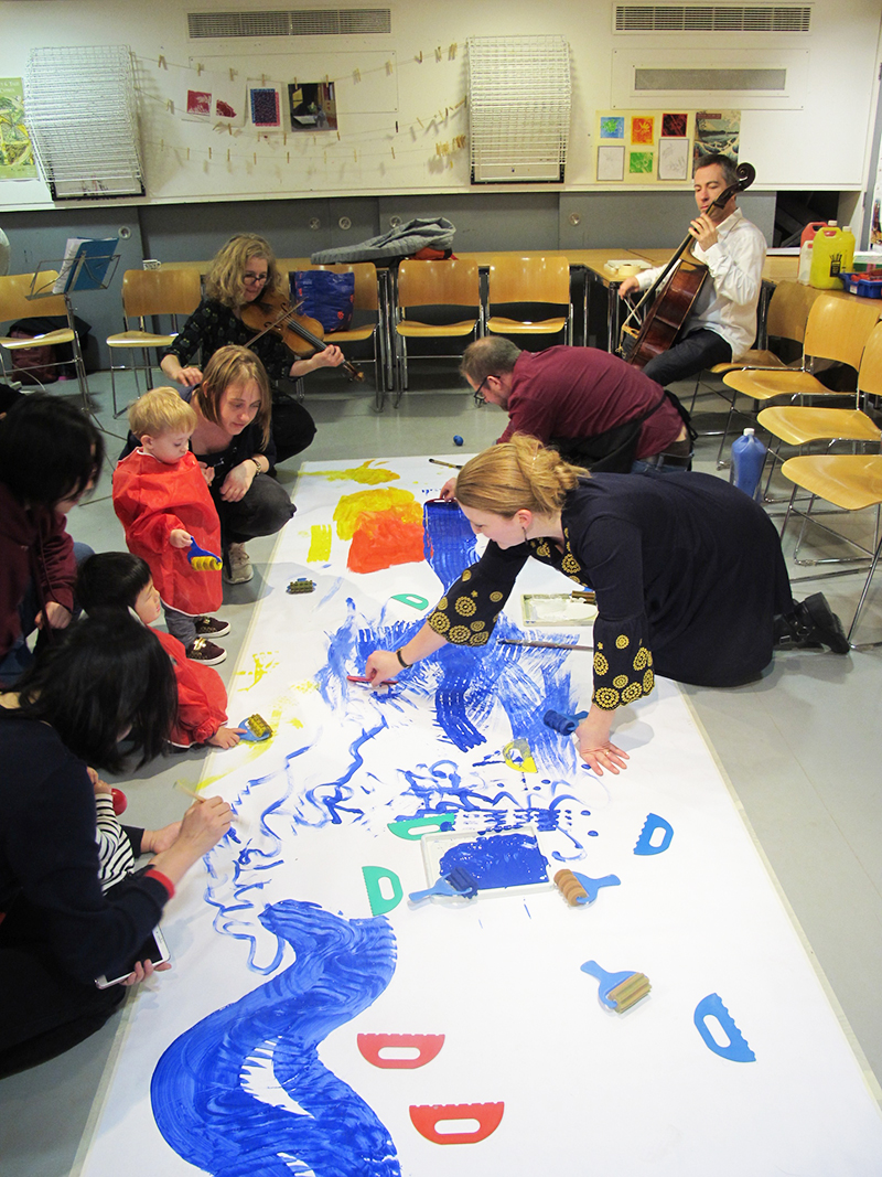 creating a seascape in the gallery