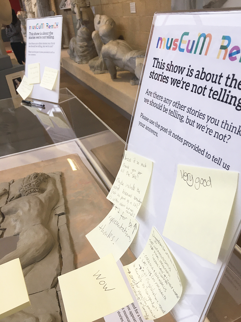 Remix works on display at the Museum of Classical Archeaology