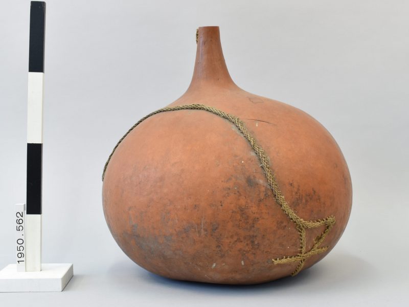 Gourd from Kenya which has been repaired using plant fibre.