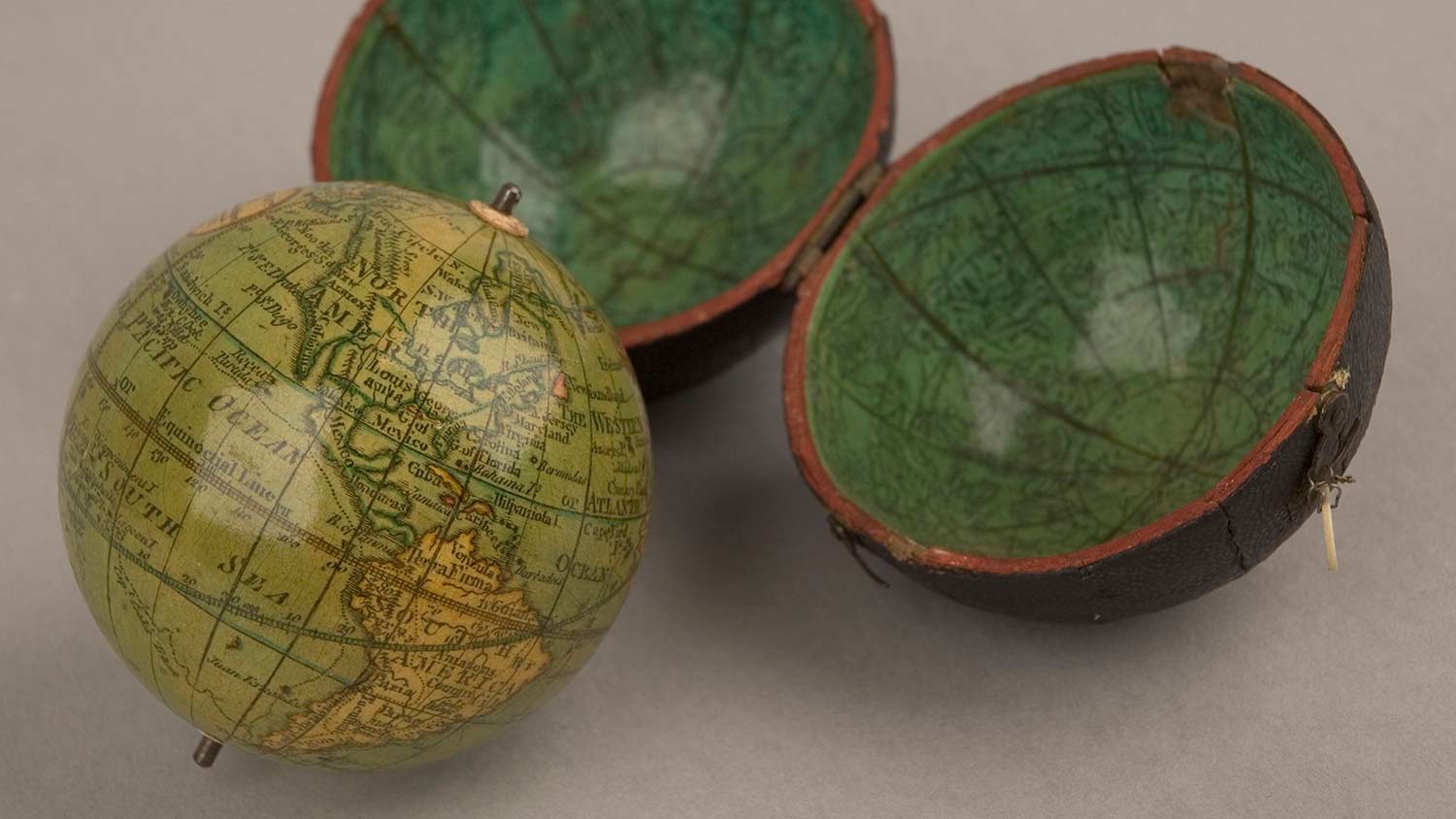 Globes on display at the whipple