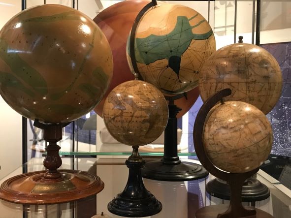 A collection of globes at the Whipple Museum