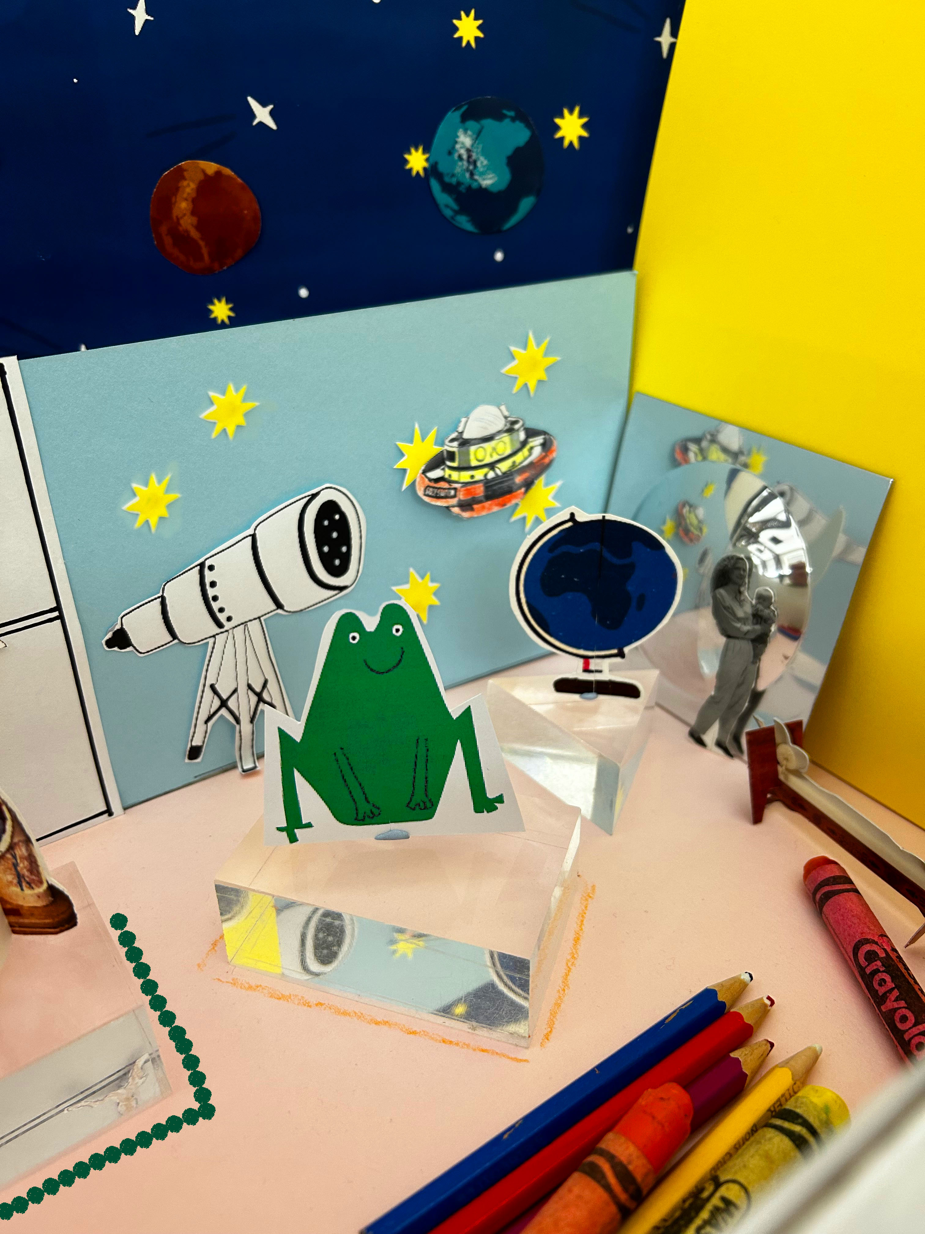 A mini museum made from collage.