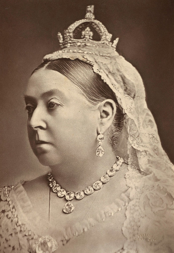 Black and white photograph of Queen Victoria