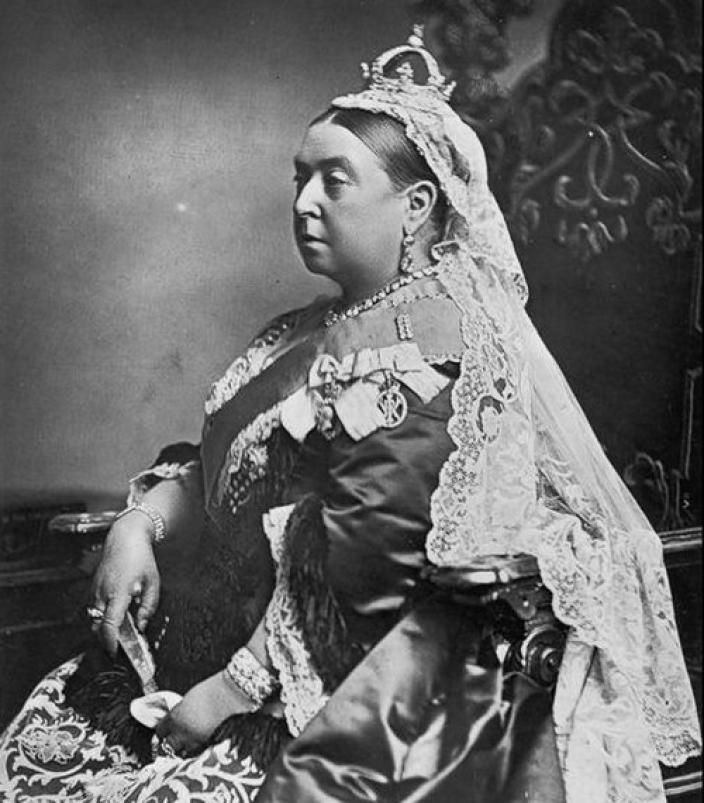Black and white photo of Queen Victoria