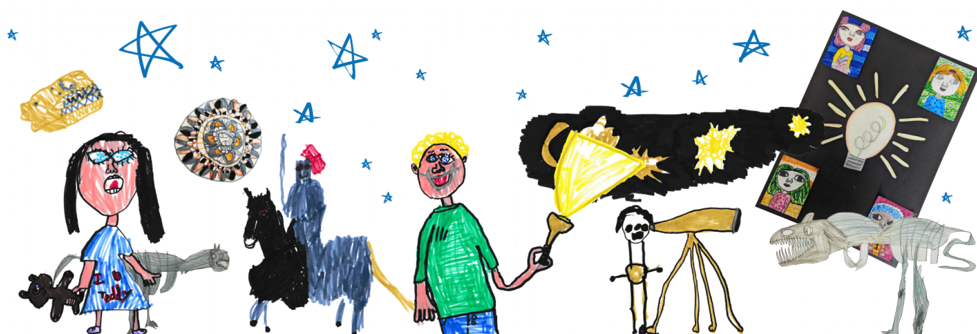 children's drawings of museum objects