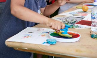 Child painting