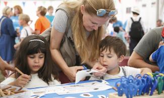 Children doing craft activities