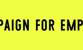 Campaign for Empathy written in black on a bright yellow background