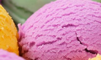 Colourful scoops of ice cream