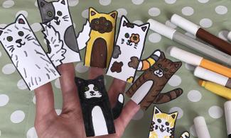 Cat finger puppets