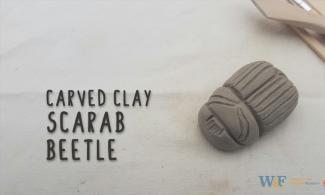 Clay scarab beetle
