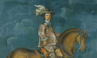 Painting of Oliver Cromwell on horseback