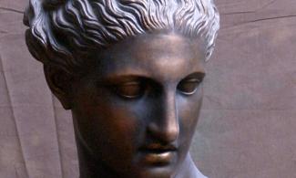 Cast of woman's head