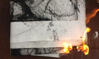 drawing that is burning