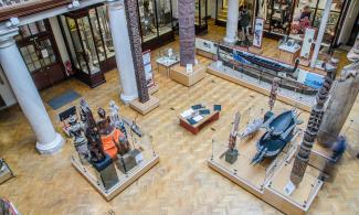 Interior of Museum's lower gallery