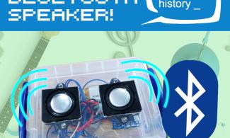 Plastic box converted into a Bluetooth speaker