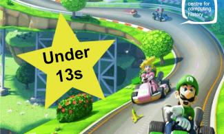 Image of two video game characters in racing carts