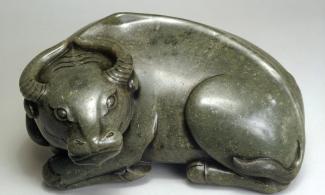 Jade buffalo from China's Ming Dynasty