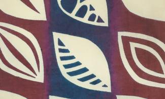 abstract leaf print fabric design