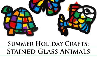 Illustration of stained glass animals