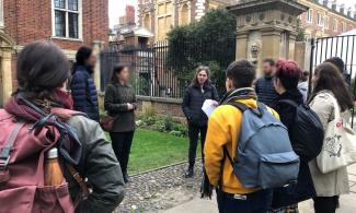 Visitors on a walking tour