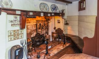 17th century inglenook fireplace in the Museum