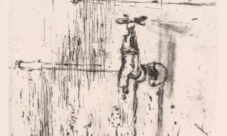 Tap by Jane Joseph, 2000. Etching and roulette © the artist