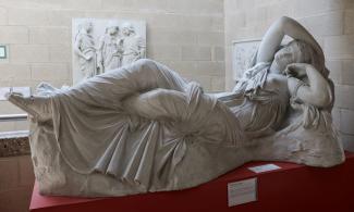 Statue of a sleeping woman.