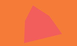 Abstract orange and pink shape