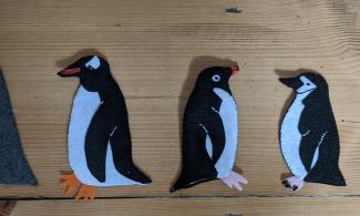 Penguin finger puppets