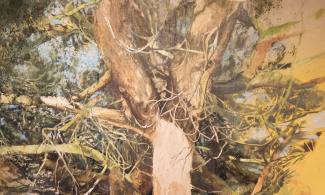 oil painting of a tree