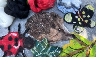 Small animals made out of felt