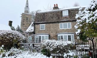 A house in the snow
