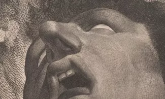 Image: Detail of William Blake, William Blake after Henry Fuseli, Head of a Damned Soul, c. 1788 – 90, engraving and etching on paper, © The Fitzwilliam Museum, University of Cambridge.