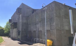 An exterior view of the concrete Centre for Material Culture building.