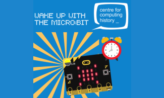 A micro:bit acting as a light-sensitive wake-up alarm.