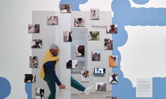 A collage of selfies taken by artist Harold Offeh.