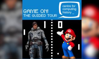 Gaming characters like Mario showing that this is a tour that guides you through the history of gaming.