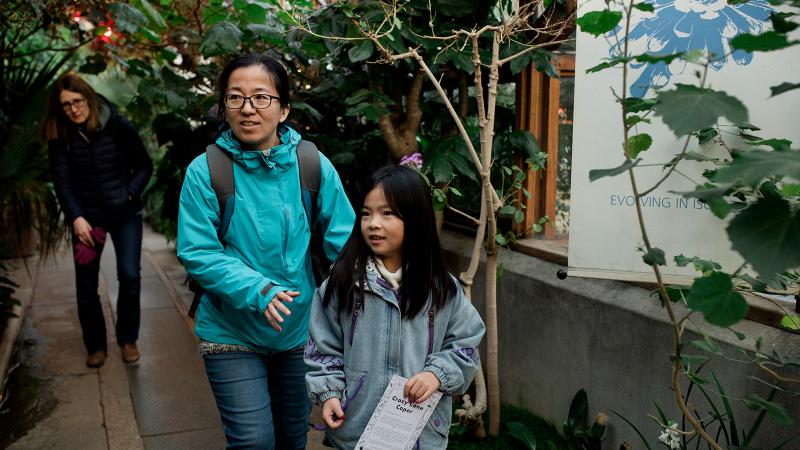 Visitors inside the Glasshouse