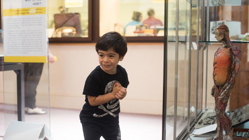 A child at the Whipple Museum