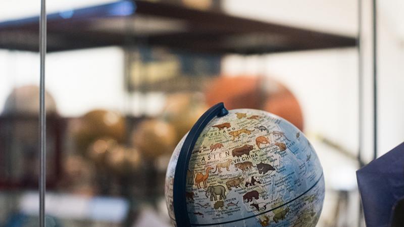 A small globe at the Whipple Museum
