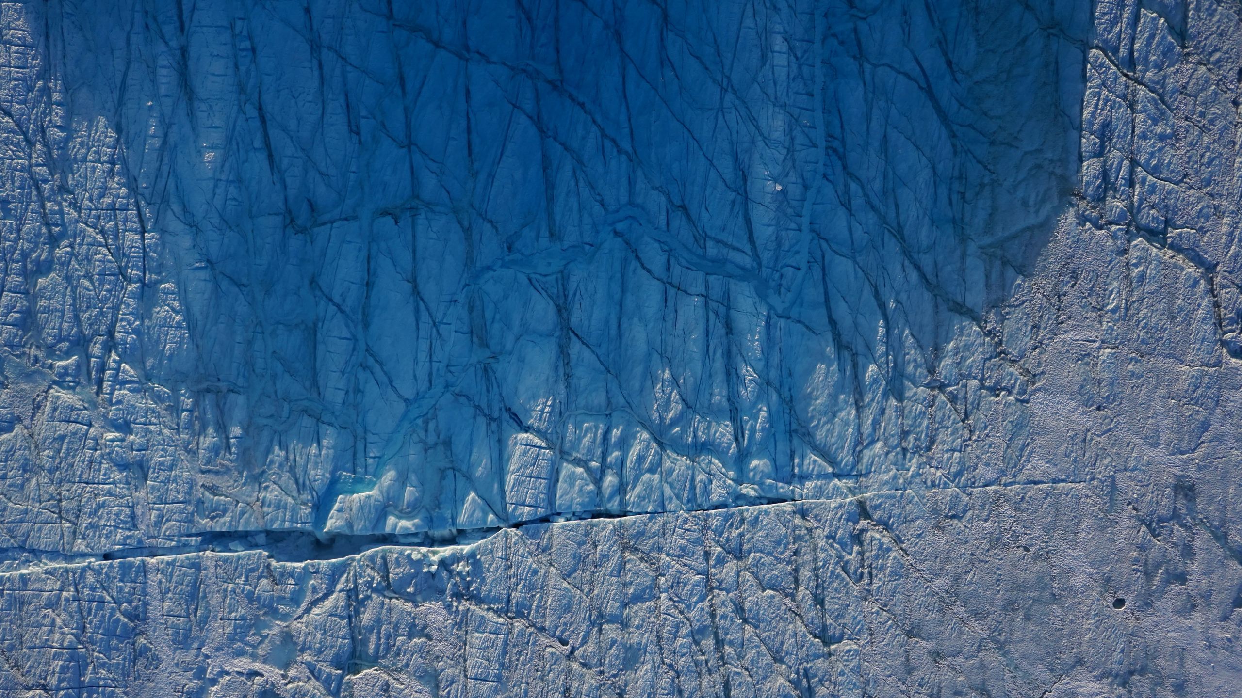 Aerial photograph of ice