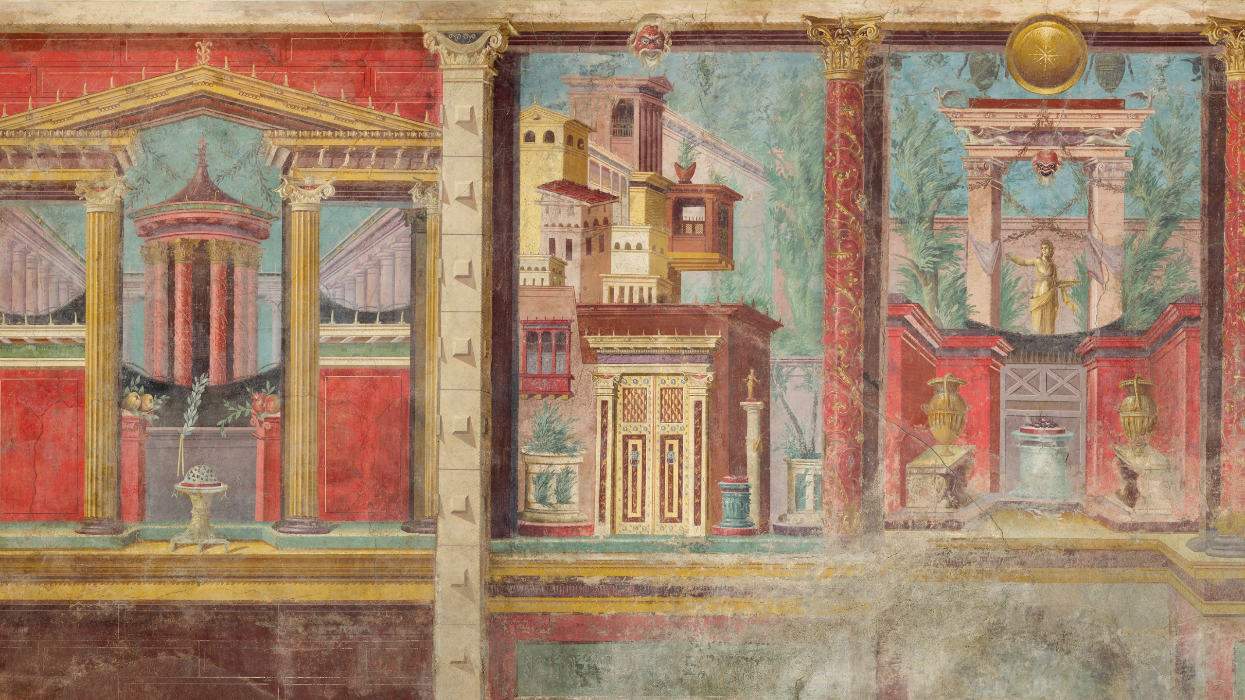 Fresco from Boscoreale, now in colour