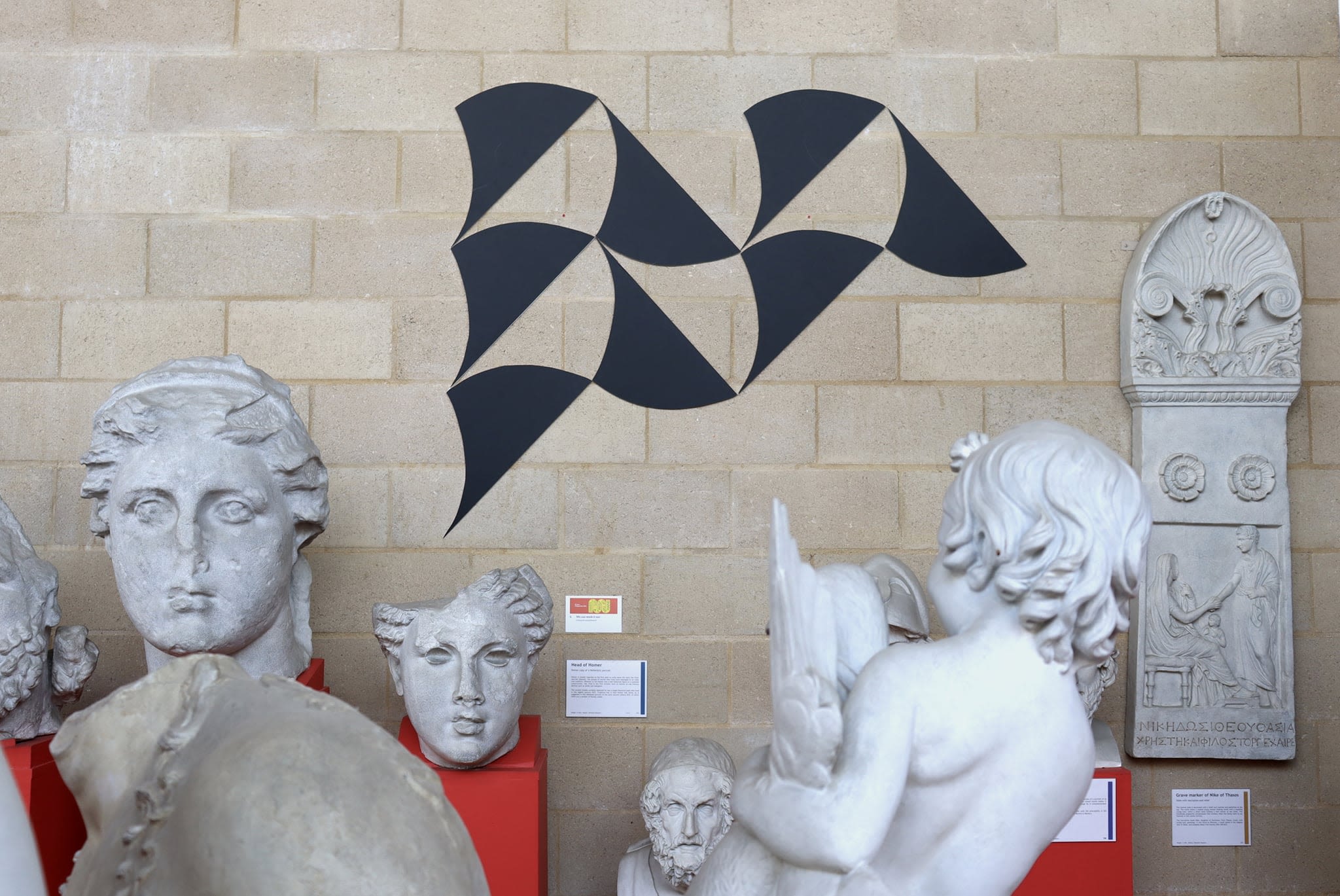 Shapes inspired by the mosaic at the baths of Caracalla above casts