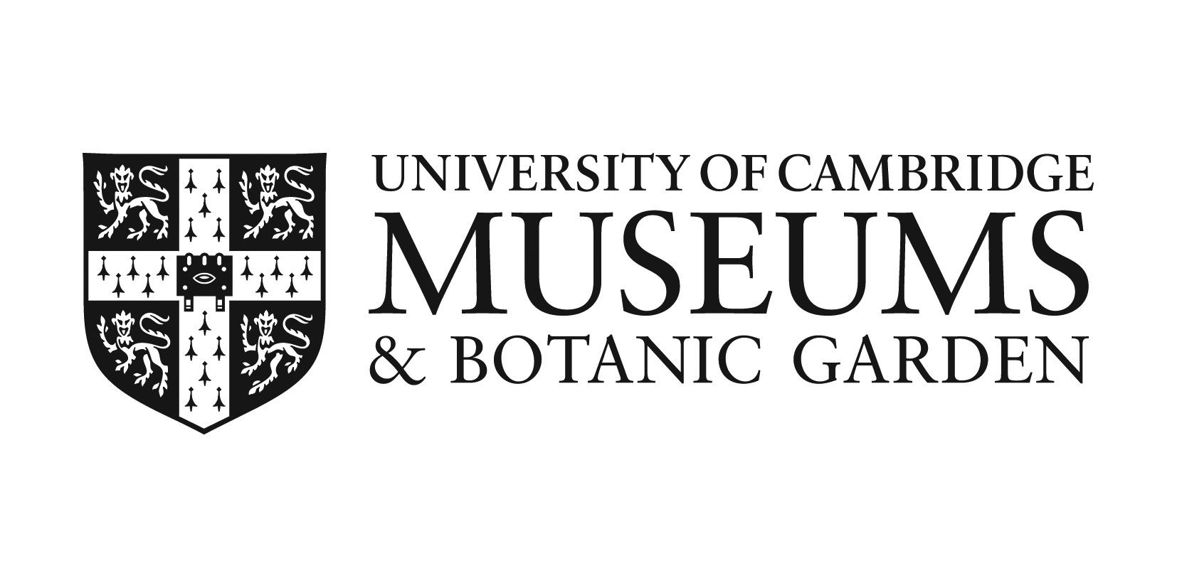 The University of Cambridge crest, next to University of Cambridge Museums and Botanic Garden.